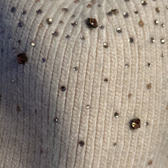 FURLUX Quebec: Wool+Cashmere Rhinestone Beanie - Picture 2 of 3